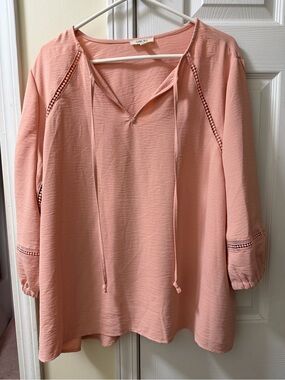 Como Blu Dusty Rose Women's Top - 2X